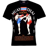 Футболка Тайский Бокс Хлопок "Classic Muay Thai Sparing" Черная